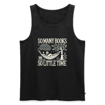 Verloren in einem Buch unter den Sternen - Männer Premium Bio Tank Top - Schwarz - Vorne - Michal (187cm)