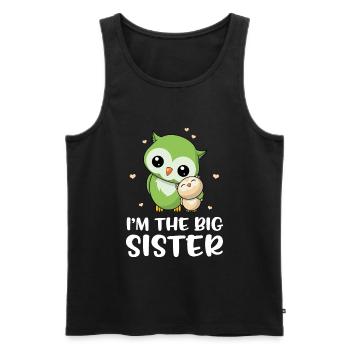 I'm The Big Sister - Big Owls Sister - Men's Premium Organic Tank Top - black - Front - Michal (187cm)