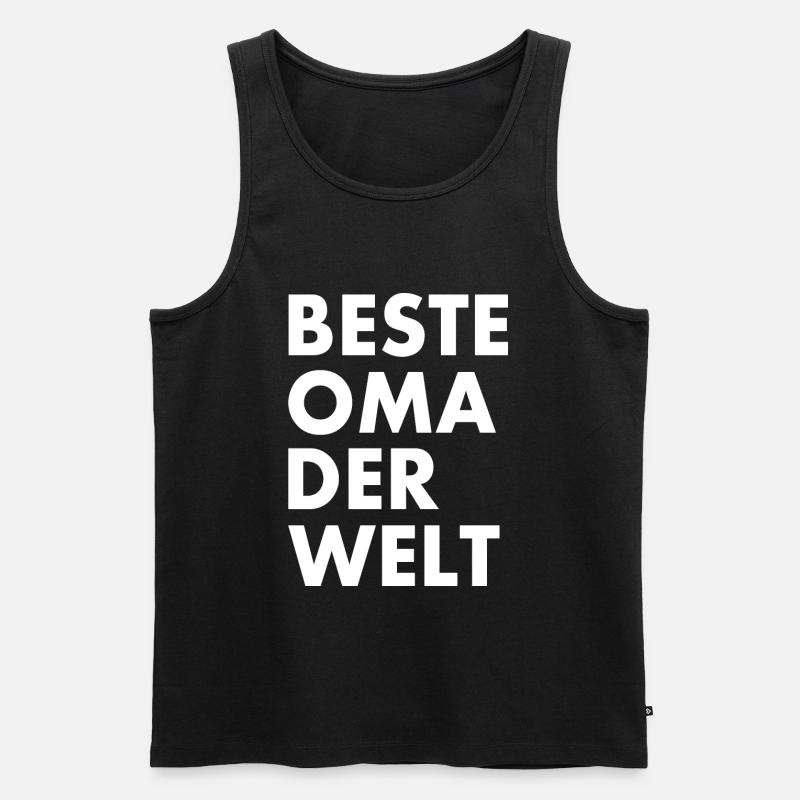 Beste oma der welt - Männer Premium Bio Tank Top - Schwarz