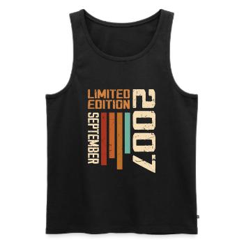 September 2007 Originelle Geschenkidee zum Geburtstag - Männer Premium Bio Tank Top - Schwarz - Vorne - AI Model Male 178 light (178cm)