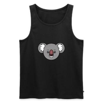 Cartoon Comic Süßer Mascot Koala - Männer Premium Bio Tank Top - Schwarz - Vorne - AI Model Male 178 light (178cm)