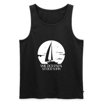 Segeln Segler Wie der Papa so der Sohn Partnerlook - Männer Premium Bio Tank Top - Schwarz - Vorne - Michal (187cm)