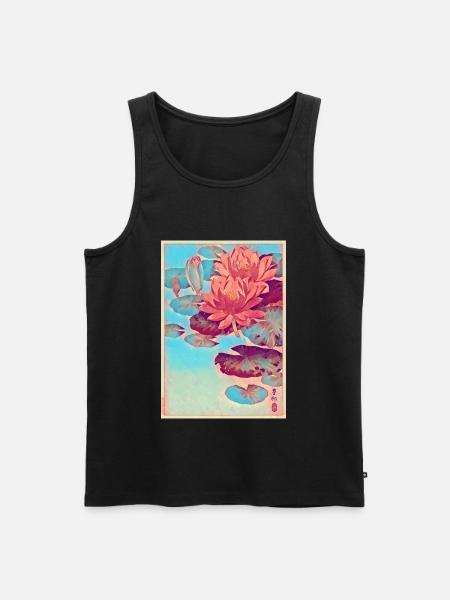 Water Lilies Japanese Art - Men's Premium Organic Tank Top - black