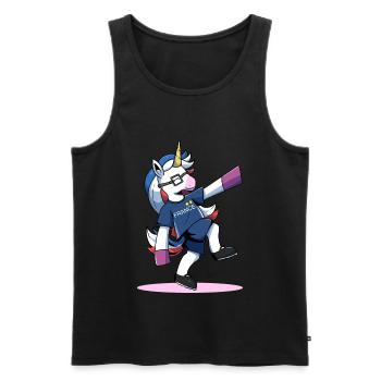 Licorne supporter équipe de france coupe du monde - Débardeur bio Premium Homme - noir - Devant - AI Model Male 178 light (178cm)