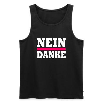 Nein danke - Männer Premium Bio Tank Top - Schwarz - Vorne - Michal (187cm)