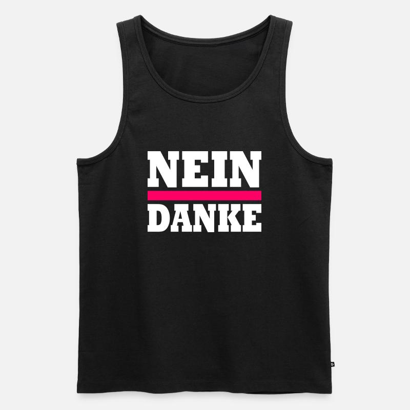 Nein danke - Männer Premium Bio Tank Top - Schwarz