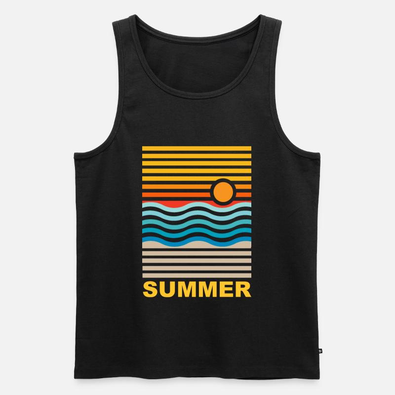 Sommer - Männer Premium Bio Tank Top - Schwarz