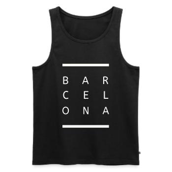Barcelone - Débardeur bio Premium Homme - noir - Devant - Michal (187cm)