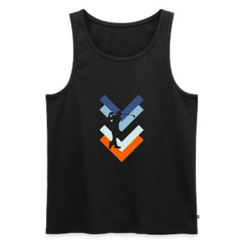 golf - Men's Premium Organic Tank Top - black - Front - AI Model Male 178 light (178cm)