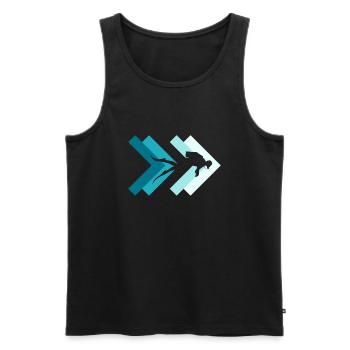 swimming goggles - Men's Premium Organic Tank Top - black - Front - Michal (187cm)