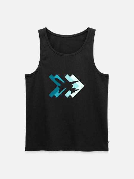 plane - Men's Premium Organic Tank Top - black