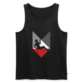 climber - Men's Premium Organic Tank Top - black - Front - AI Model Male 178 light (178cm)