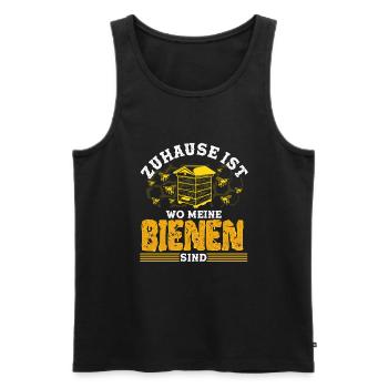 Zuhause Ist Wo Meine Bienen Sind Imker - Männer Premium Bio Tank Top - Schwarz - Vorne - Michal (187cm)