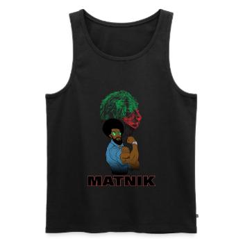 ile martinique cadeau original - Débardeur bio Premium Homme - noir - Devant - Michal (187cm)