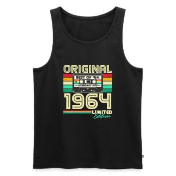 Original 1964 Jahrgang Vintage Geburtstag Retro - Männer Premium Bio Tank Top - Schwarz - Vorne - Michal (187cm)