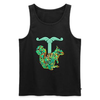 Squirrel Ratatösk E 269 - Men's Premium Organic Tank Top - black - Front - AI Model Male 178 light (178cm)