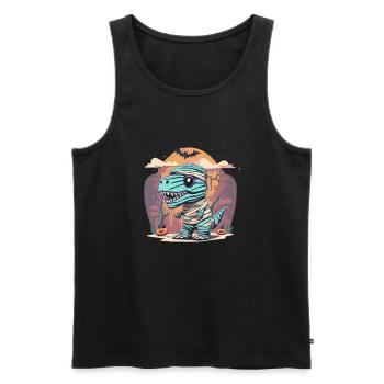 Tyrannosaurus Trex Halloween - Men's Premium Organic Tank Top - black - Front - Michal (187cm)