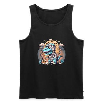 Tyrannosaurus Trex Halloween - Men's Premium Organic Tank Top - black - Front - Michal (187cm)