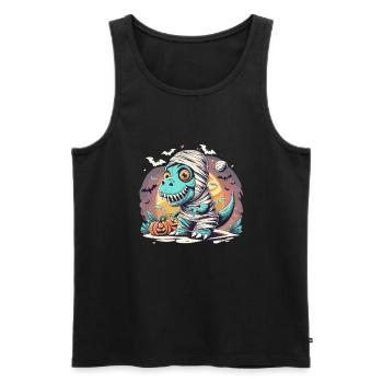 Tyrannosaurus Trex Halloween - Männer Premium Bio Tank Top - Schwarz - Vorne - AI Model Male 178 light (178cm)