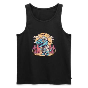 Tyrannosaurus Trex Halloween - Men's Premium Organic Tank Top - black - Front - Michal (187cm)
