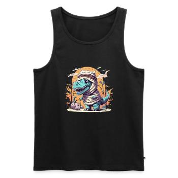 Tyrannosaurus Trex Halloween - Men's Premium Organic Tank Top - black - Front - Michal (187cm)