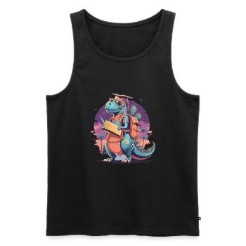 Enrollment Dinosaur Schoolchild Trex - Men's Premium Organic Tank Top - black - Front - Michal (187cm)