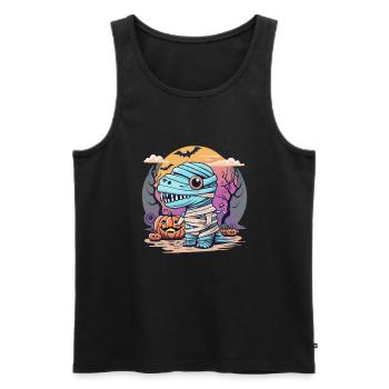 Tyrannosaurus Trex Halloween - Männer Premium Bio Tank Top - Schwarz - Vorne - AI Model Male 178 light (178cm)