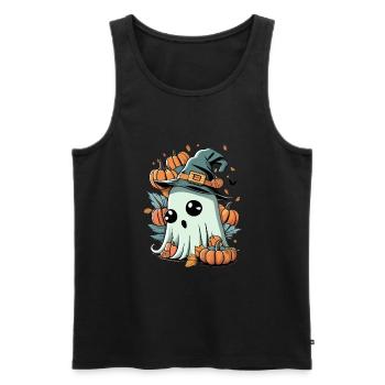 Joyeux halloween - Débardeur bio Premium Homme - noir - Devant - AI Model Male 178 light (178cm)