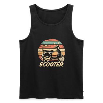 Scooter Motorroller Mofa Moped Roller - Men's Premium Organic Tank Top - black - Front - AI Model Male 178 light (178cm)