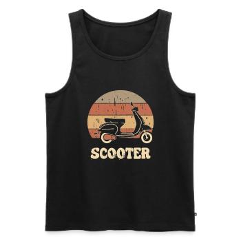 Scooter Motorroller Mofa Moped Roller - Men's Premium Organic Tank Top - black - Front - AI Model Male 178 light (178cm)