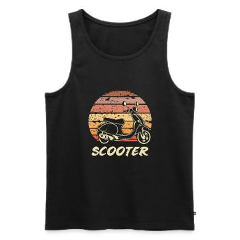 Scooter Motorroller Mofa Moped Roller - Men's Premium Organic Tank Top - black - Front - AI Model Male 178 light (178cm)