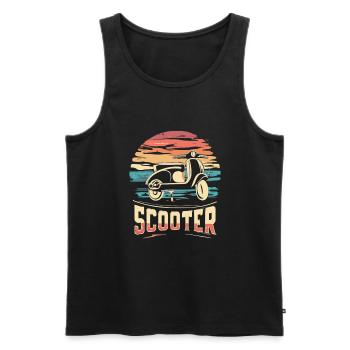 Scooter Motorroller Mofa Moped Roller - Men's Premium Organic Tank Top - black - Front - AI Model Male 178 light (178cm)