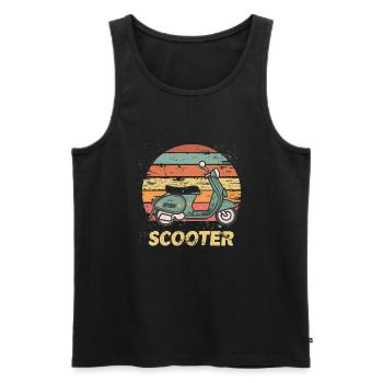 Scooter Motorroller Mofa Moped Roller - Men's Premium Organic Tank Top - black - Front - AI Model Male 178 light (178cm)