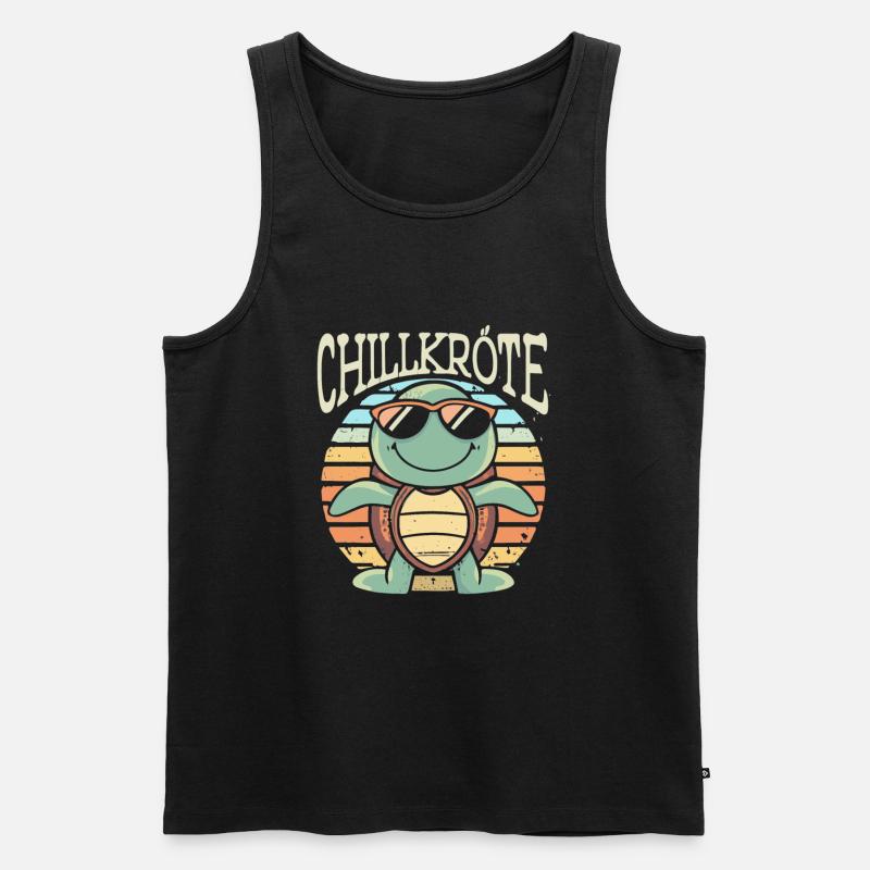 Relaxed Turtle Chill Toad - Men's Premium Organic Tank Top - black