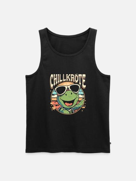 Relaxed Turtle Chill Toad - Men's Premium Organic Tank Top - black