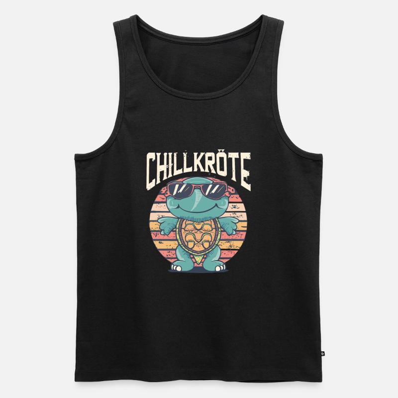 Relaxed turtles Chill toad - Men's Premium Organic Tank Top - black