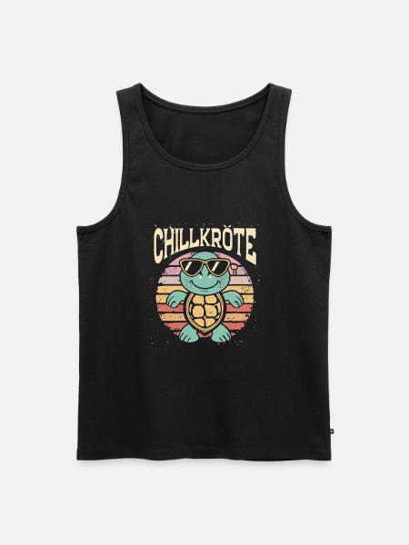 Relaxed turtles Chill toad - Men's Premium Organic Tank Top - black