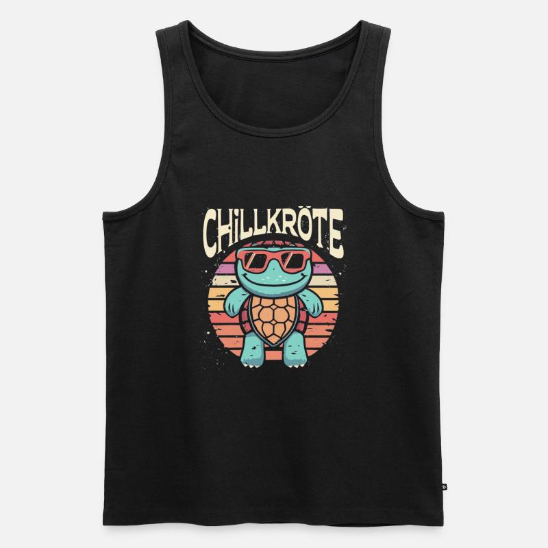 Relaxed turtles Chill toad - Men's Premium Organic Tank Top - black