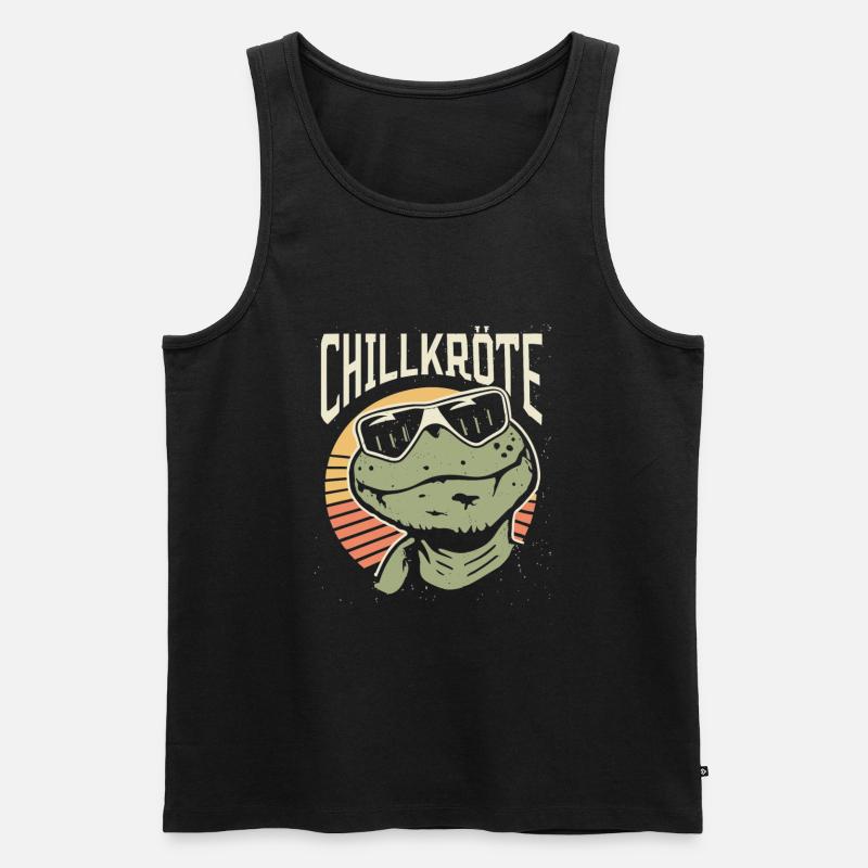 Relaxed turtles Chill toad - Men's Premium Organic Tank Top - black