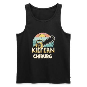 Kiefernchirurg - Männer Premium Bio Tank Top - Schwarz - Vorne - Michal (187cm)
