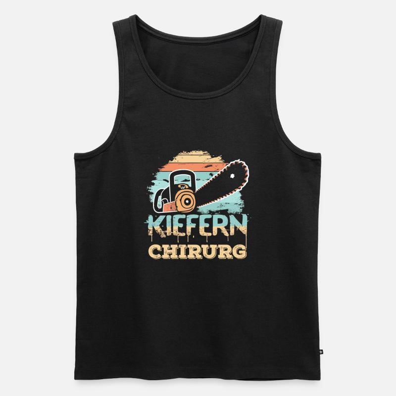 Kiefernchirurg - Männer Premium Bio Tank Top - Schwarz