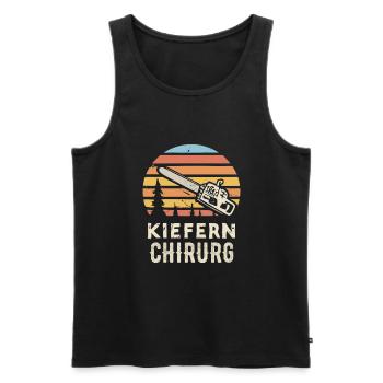 Kiefernchirurg - Männer Premium Bio Tank Top - Schwarz - Vorne - Michal (187cm)