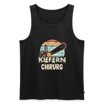 Kiefernchirurg - Männer Premium Bio Tank Top - Schwarz - Vorne - Michal (187cm)