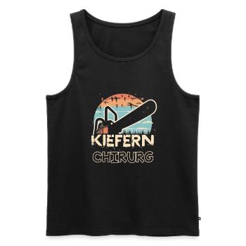 Kiefernchirurg - Männer Premium Bio Tank Top - Schwarz - Vorne - Michal (187cm)
