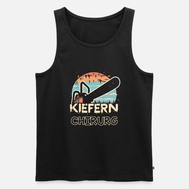 Kiefernchirurg - Männer Premium Bio Tank Top - Schwarz