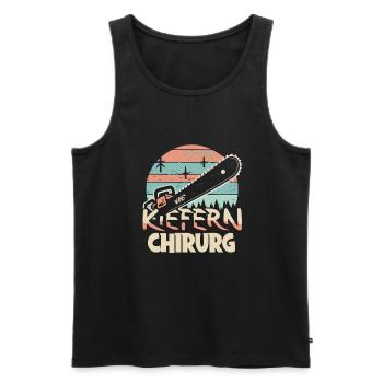 Kiefernchirurg - Männer Premium Bio Tank Top - Schwarz - Vorne - Michal (187cm)