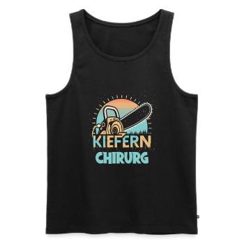 Kiefernchirurg - Männer Premium Bio Tank Top - Schwarz - Vorne - Michal (187cm)