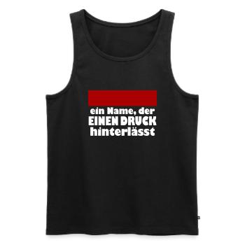 Vorlage Vorname Name Lustiger Spruch - Männer Premium Bio Tank Top - Schwarz - Vorne - Michal (187cm)