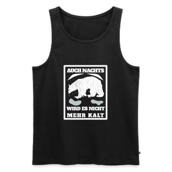 Schwitzende Eisbären. Es wird nicht mehr kalt. - Männer Premium Bio Tank Top - Schwarz - Vorne - Michal (187cm)