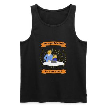 Rentner und Enkel am Computer - Männer Premium Bio Tank Top - Schwarz - Vorne - AI Model Male 178 light (178cm)